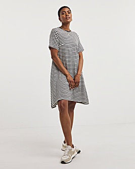 Cotton Slub A-Line Swing Dress