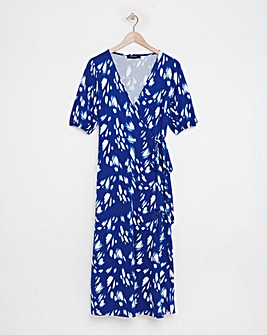 Soft Touch Jersey Wrap Midi Dress