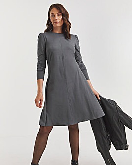 Soft Touch Swing Dress With Long Sleeves