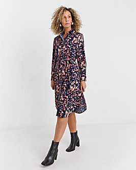 Button Through Midi Shirt Dress