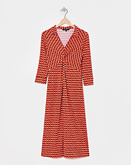 Printed Twist Dress