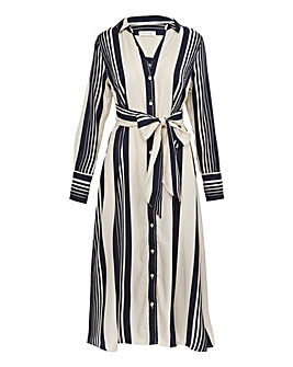 Anthology Stripe Tie Waist Shirt Dress