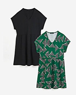 2 Pack Cap Sleeve Dress