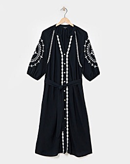 Embroidered Kaftan Dress