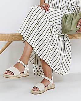 Maris Flatform Barely There Espadrille Sandals - Extra Wide Fit (EEE)