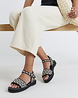 Maris Flatform Barely There Espadrille Sandals - Extra Wide Fit (EEE)