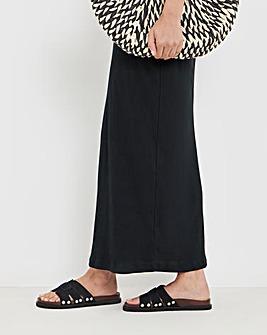 Hawthorne Suede Wood Effect Footbed Sandals - Wide Fit (E)