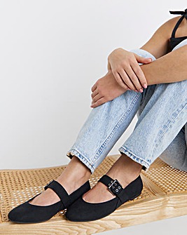 Lexington Mary Jane Ballerina Shoes - Wide Fit (E)