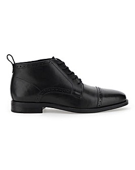 Leather Brogue Boots Extra Wide Fit