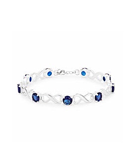 Jon Richard Silver Plated Blue Crystal Infinity Bracelet