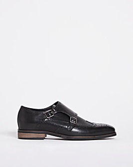 Joe Browns Premium Leather Monk Shoe Wide
