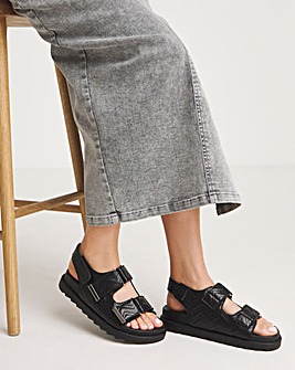 Jess Quilted Touch and Close Sandals Extra Wide EEE Fit