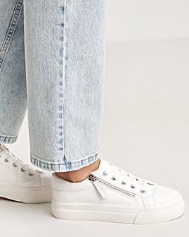 Kate Lace Up Zip Detail Chunky Trainers Wide E Fit