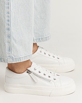 Kate Lace Up Zip Detail Chunky Trainer Wide E Fit