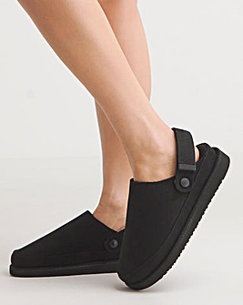 Charlene Closed Toe Black Mule Standard Fit