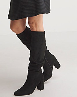 Raya Ruched Knee High Pointed Boots Standard Fit Standard Calf