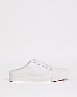 Ely Mule Canvas Trainers Wide E Fit