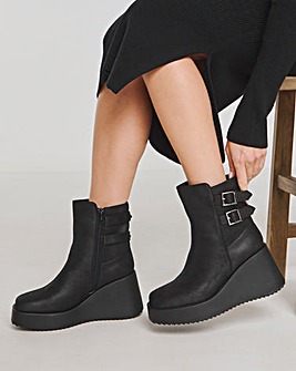 Jada Wedge Ankle Boots Wide E Fit