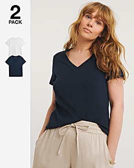 2 Pack V Neck T-Shirts