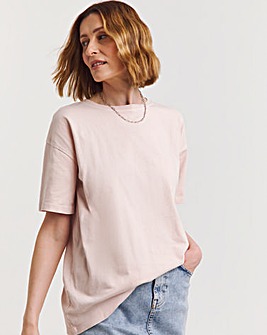 Blush Dropped Shoulder Oversized T-Shirt