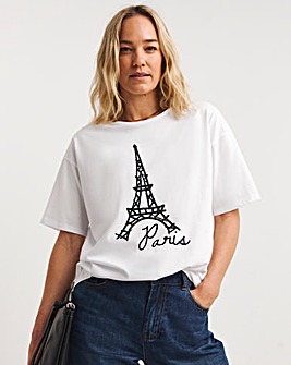 White Paris Graphic T-Shirt