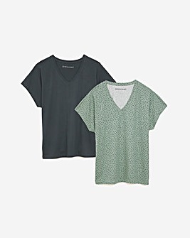 2 Pack V Neck T-Shirts