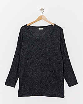 Soft Touch V-Neck Longline Top