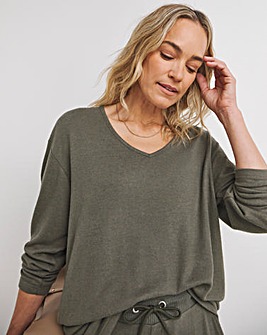 Soft Touch V-Neck Longline Top