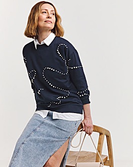 Navy Pearl Sweatshirt