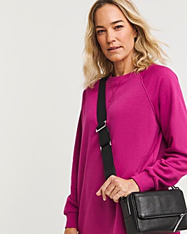 Magenta Classic Longline Sweatshirt