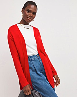 Red Edge to Edge Cardigan