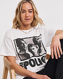 White The Police Graphic T-Shirt