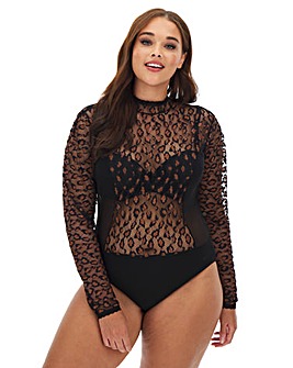 Simply Be Animal Print Lace Body
