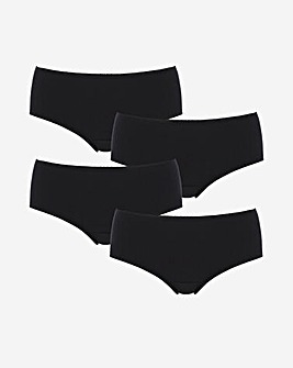 Pretty Secrets 4 Pack Value Cotton Shorts - Black