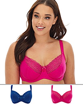 2 Pack Jane Full Cup Wired Bras