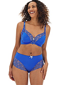 Pretty Secrets Amelie Royal Blue Embroidered Full Cup Wired Bra