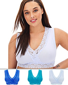3Pack Lace Trim Comfort Tops