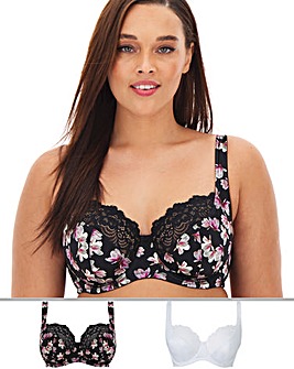 2 Pack Laura Full Cup Wired Bras