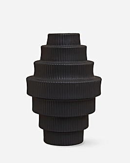 Fabia Large Black Vase