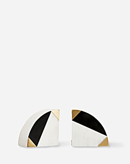Omari Set of 2 Marble Bookends