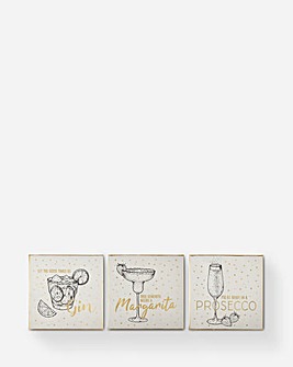 Drinks Collection Set of 3 Wall Art