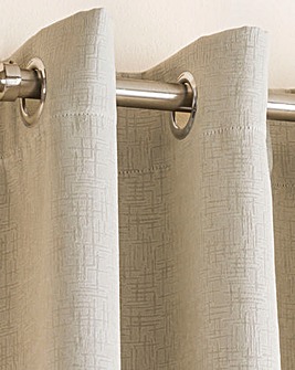 Vogue Light Filtering Textured Embossed Eyelet Curtain