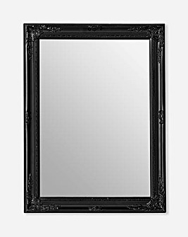 Classic Matt Black Finish Wall Mirror