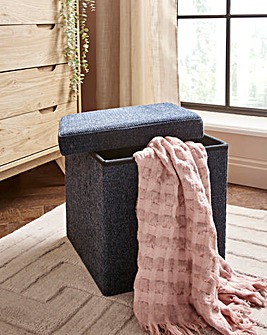 Gray & Osbourn No.1 Chenille Foldable Cube Storage Ottoman