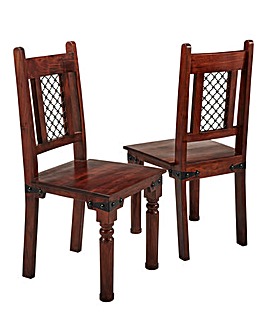 Jaipur Acacia Pair of Dining Chairs