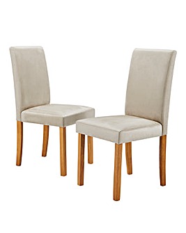Mia Velvet Pair of Dining Chairs