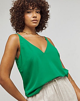 Green V Neck Cami