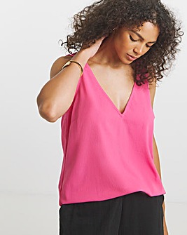 Simply Be Pink V Neck Vest