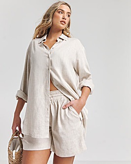 Natural Oversized Linen Shirt