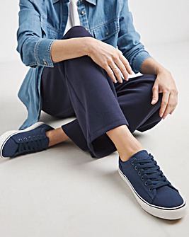 Ryder Lace Up Canvas Trainer Extra Wide EEE Fit